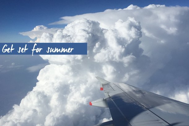 clouds outside an airplane window