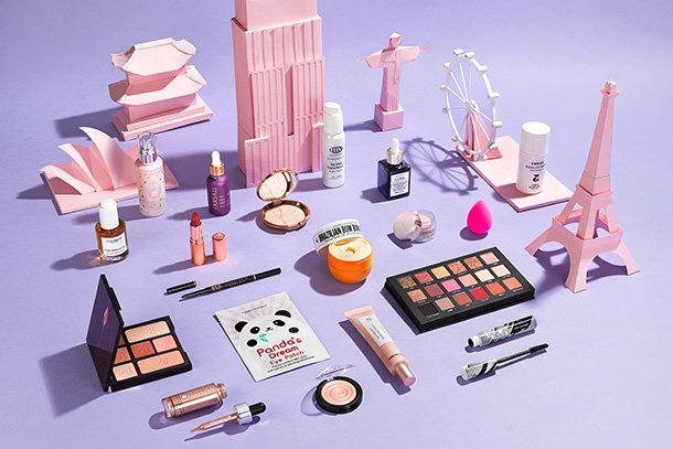 collection of beauty products
