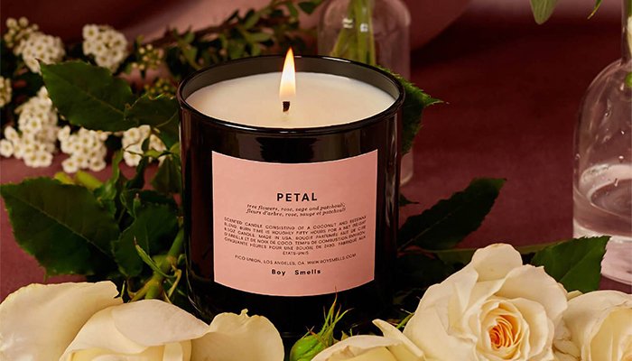 Boy Smells candle in 'Petal'