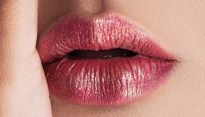 close up of pink lips