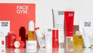 A COLLECTION OF FACE GYM PRODUCTS AND TOOLS 
