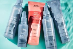 collection of aveda hair care products