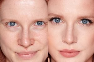 charlotte tilbury's flawless filter foundation on a model wearing shade 2 cool