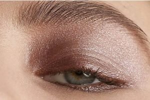 blue eyes with silver eyeshadow