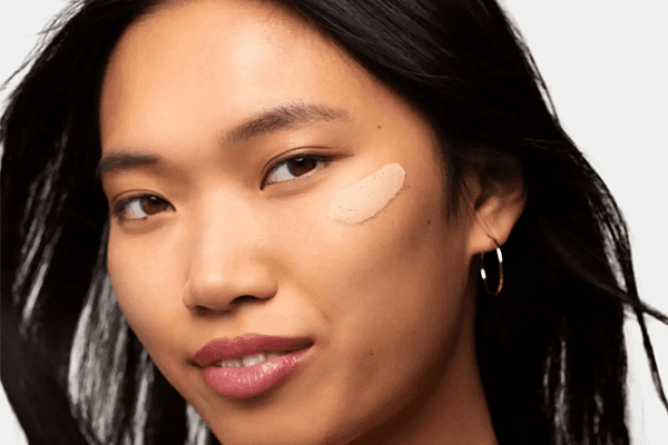 asian model with a matte foundation