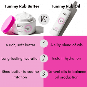 tummy rub oil vs tummy rub butter
