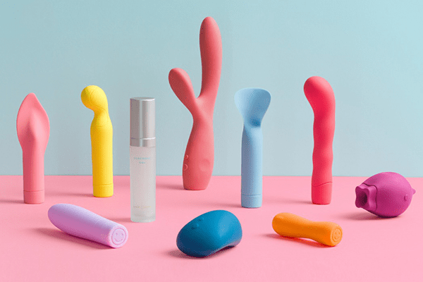 a collection of smile makers vibrators in multiple colours