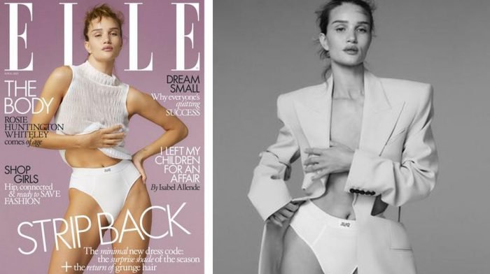 'spotted on' rosie huntington-whiteley in elle