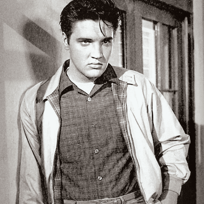 Elvis Presley wearing the Harrington Jacket in his role as Danny Fisher in the 1958 film, King Creole.