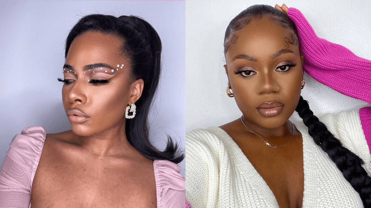 makeup before and after black women