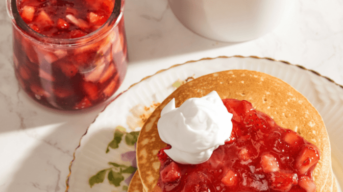 Collagen Strawberry Pancakes Recipe