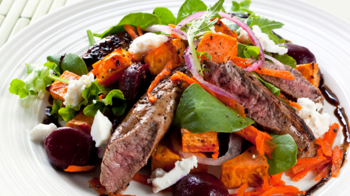 High Protein Lamb and Spinach Salad