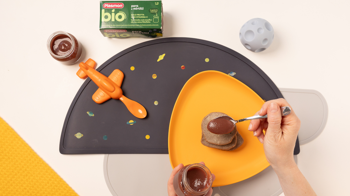 Pancake di Natale con Pera e Mirtilli Bio