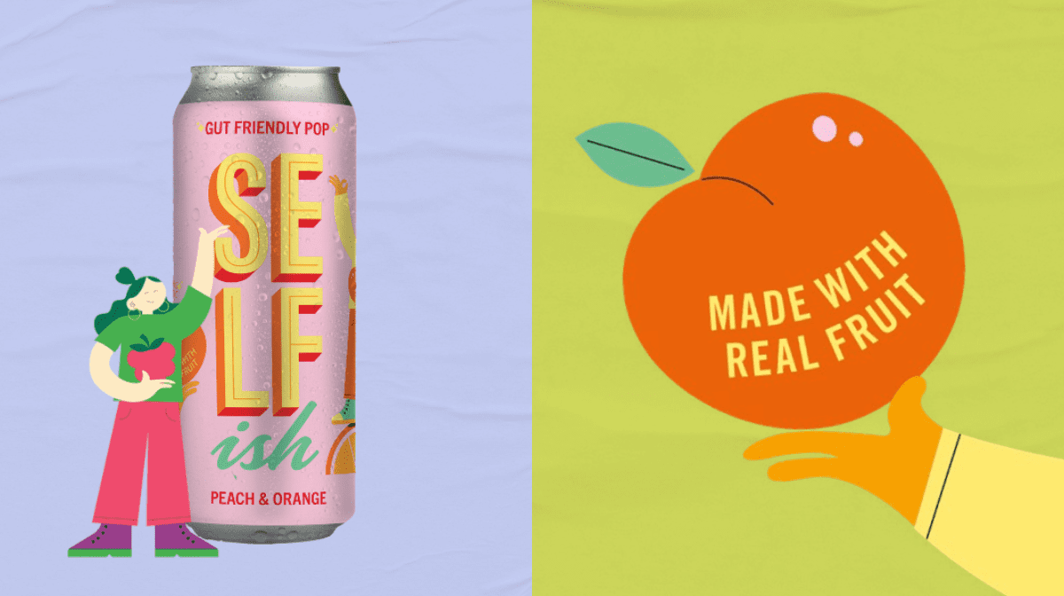 Selfish Peach and Orange: Made With Real Fruit