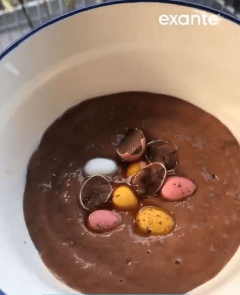 exante Chocolate Dessert topped with Mini chocolate Eggs