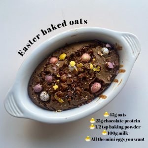 Mini egg exante chocolate baked oats
