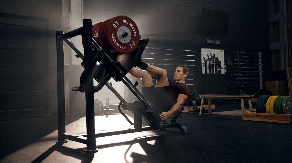 Makeshift best sale leg press