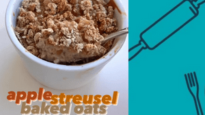 Apple Streusel Baked Oats Recipe | Vegan Protein