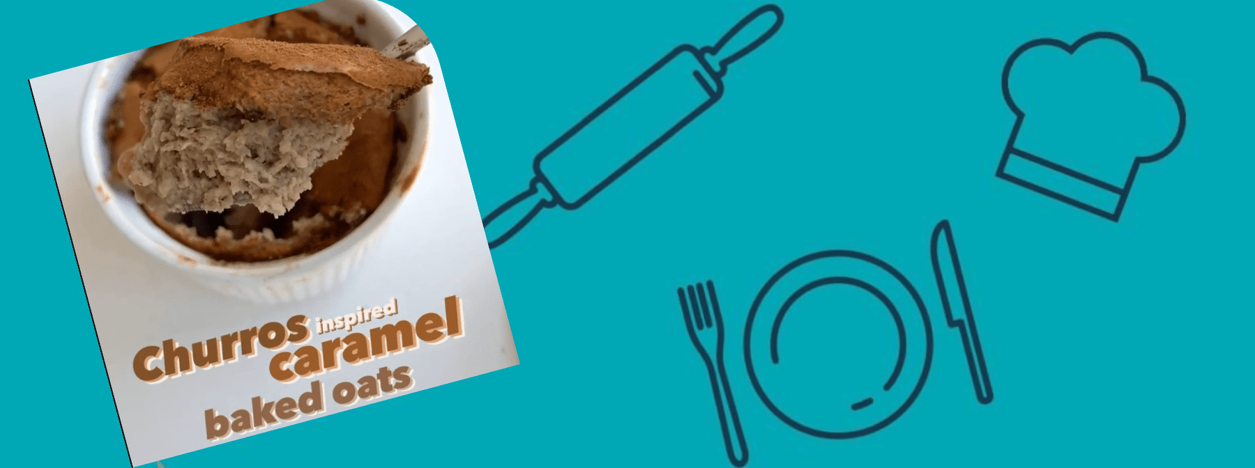 Churros Inspired Caramel Baked Oats