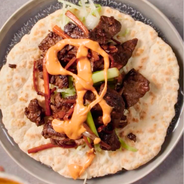 spicy Korean beef wraps recipe