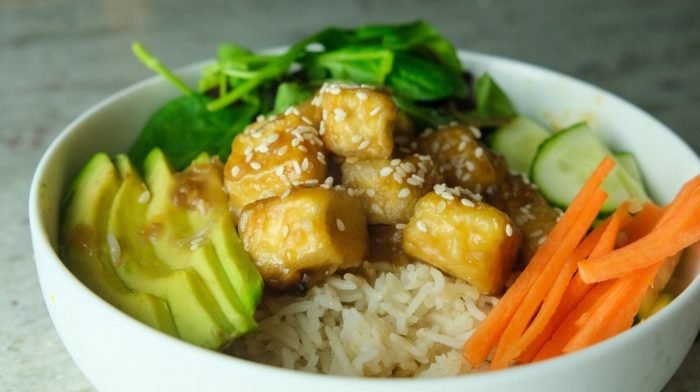 Knuspriges Teriyaki mit Tofu & Reis | Vegane Meal Prep