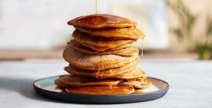 Vegane Kürbis Protein Pancakes