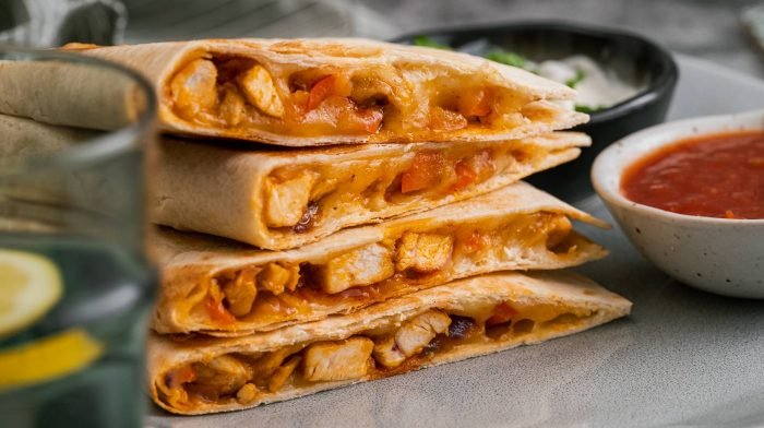 Hähnchen Quesadillas | Gesundes Meal Prep Rezept