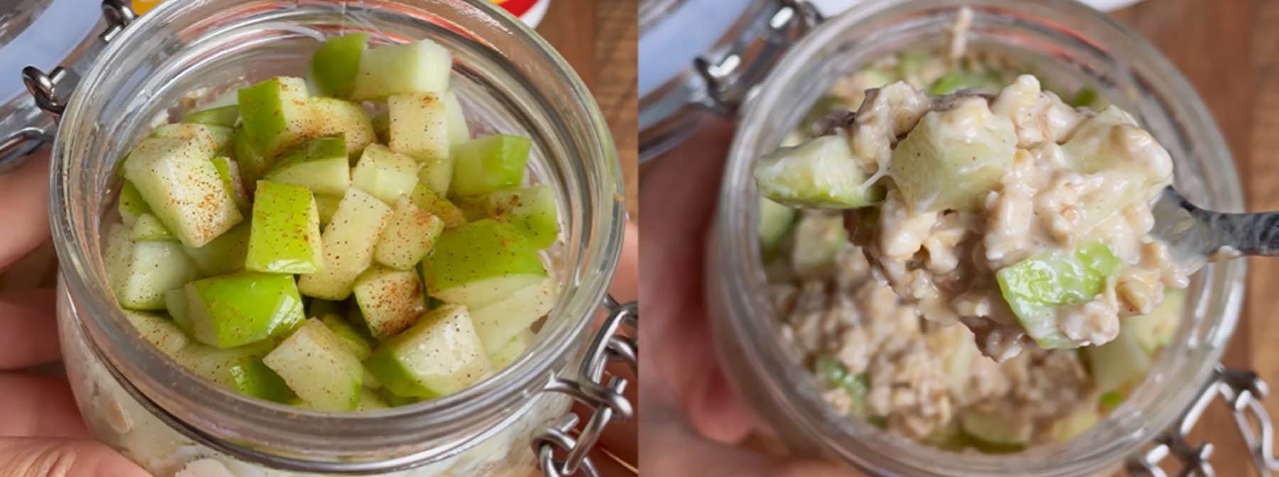 Toffee-Apple-Protein-Overnight-Oats