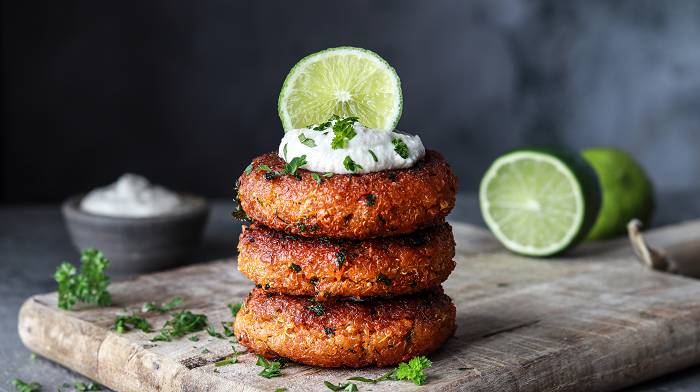 Süßkartoffel Quinoa Fritter | Vegane Meal Prep