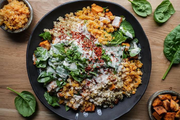 Quinoa Süßkartoffel Salat