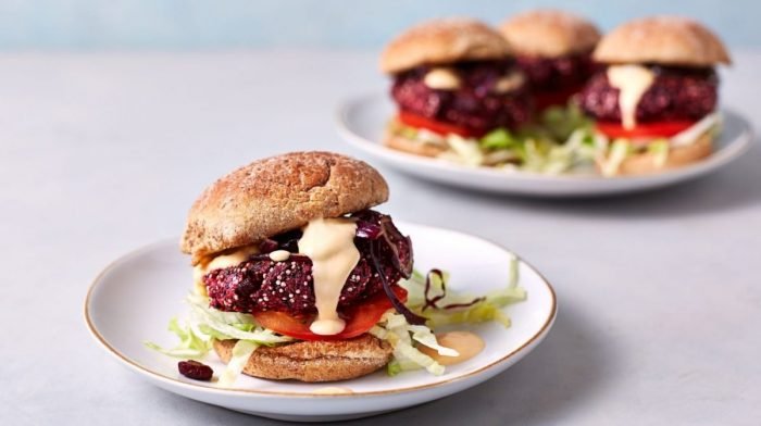 15-Minute Bangin’ BBQ Beetroot Burgers | Beetroot Burger Recipe