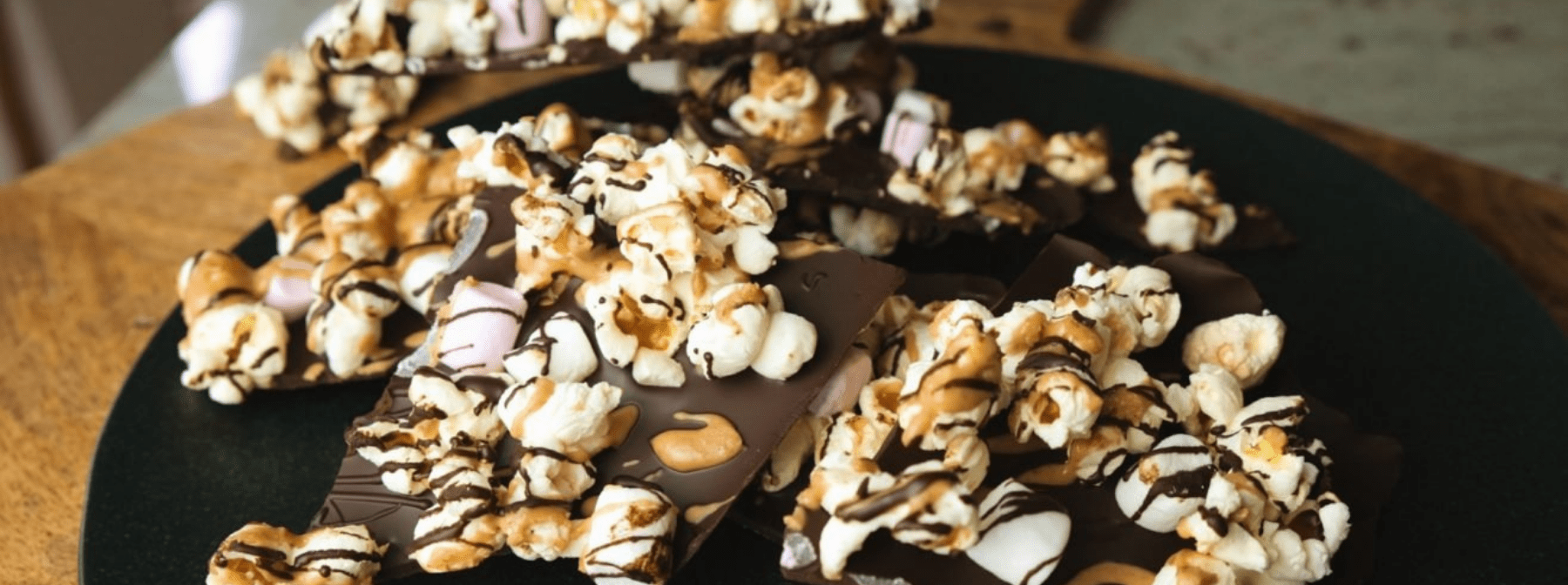 Dark Chocolate Popcorn Bark | No-Bake Snacks