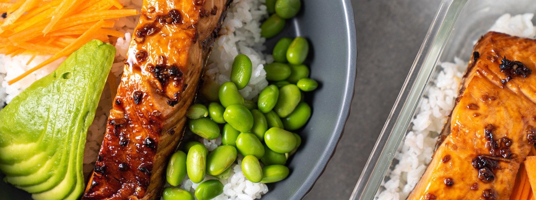 Easy Air Fryer Teriyaki Salmon Bowl