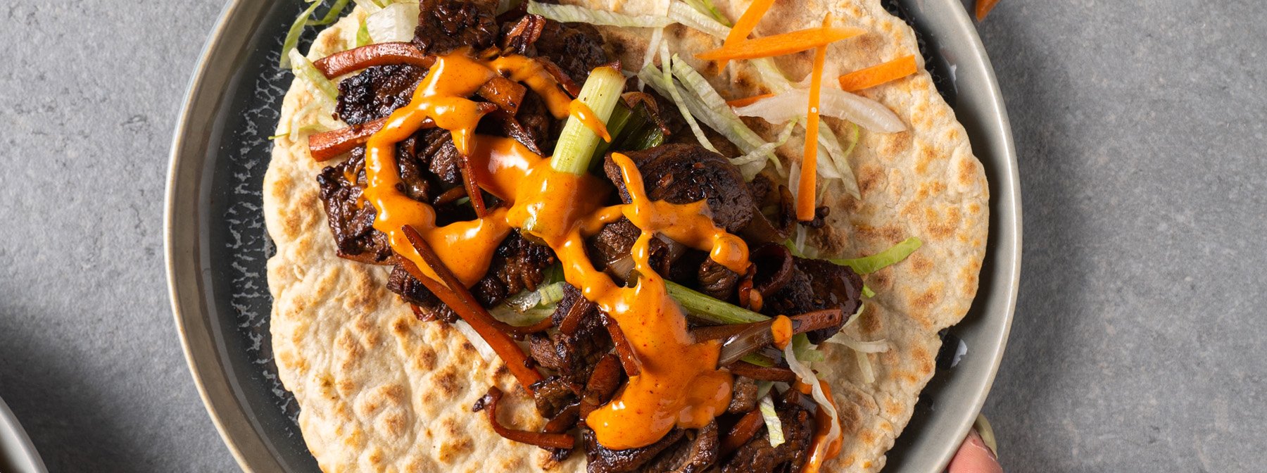 Spicy Korean Beef Wraps