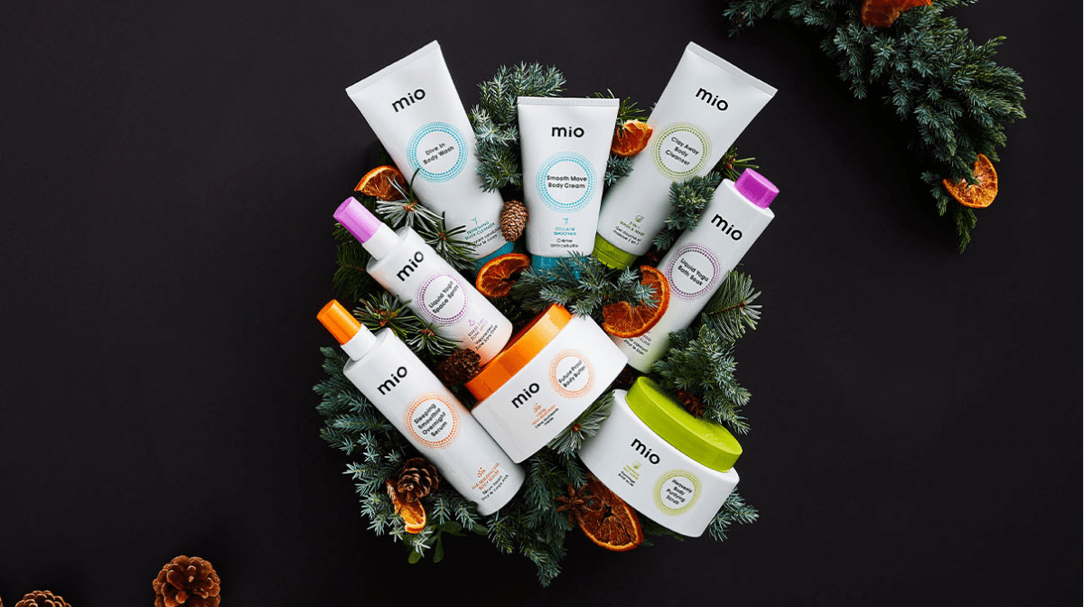 mio products with black background