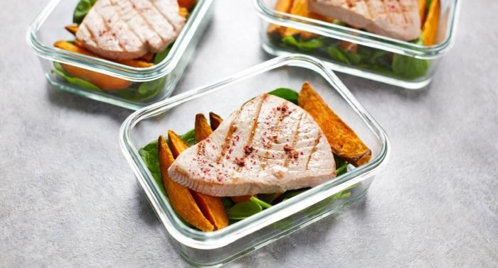 Leckeres Thunfisch Steak Rezept | Gebratener Thunfisch & Süßkartoffel Meal Prep
