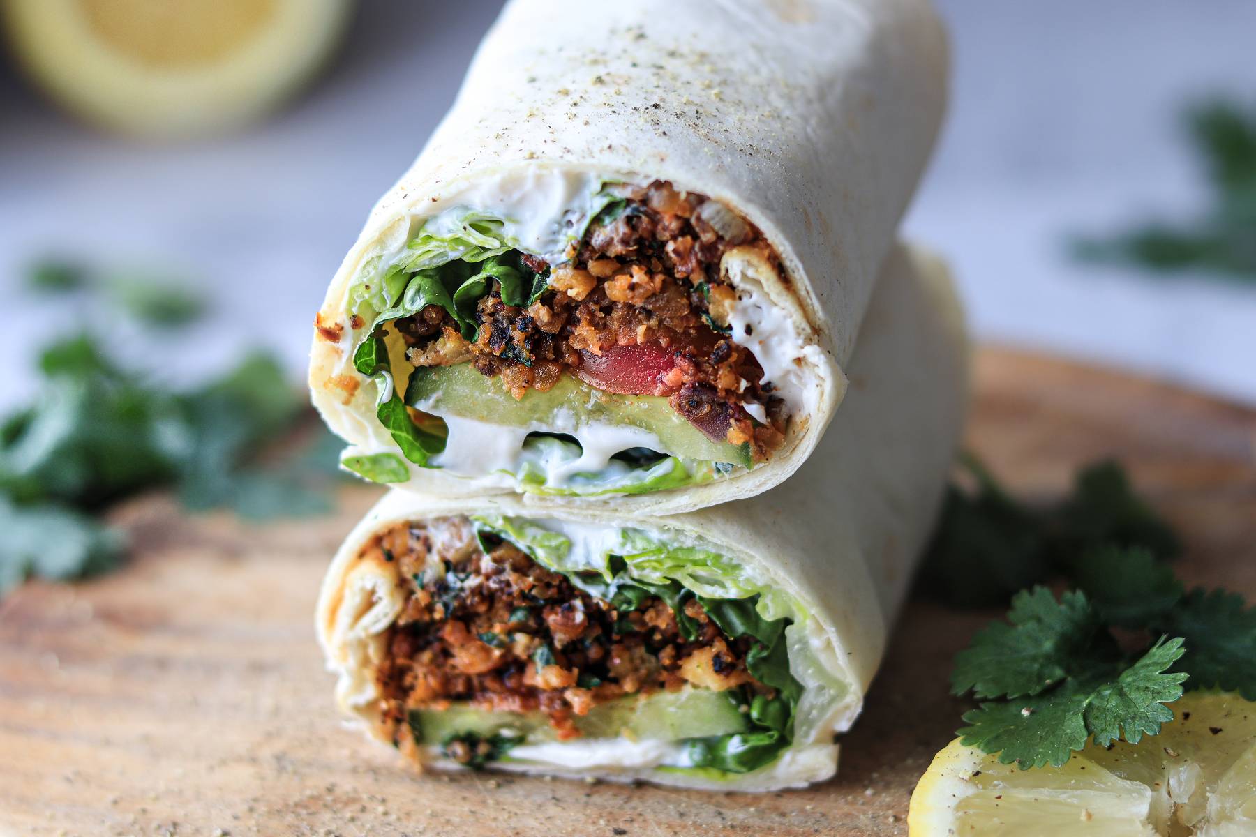 Veganer Wrap Falafel Style | Vegane Meal Prep