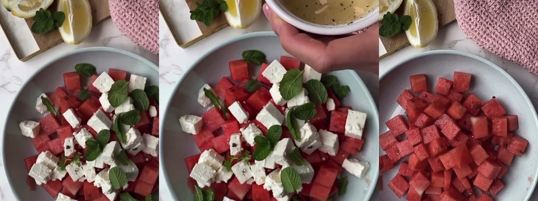 Frischer Wassermelonen & Feta Salat