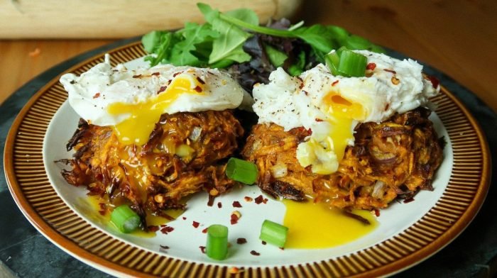 Knusprige Süßkartoffel Röstis | Schnelle & einfache Frühstücksideen