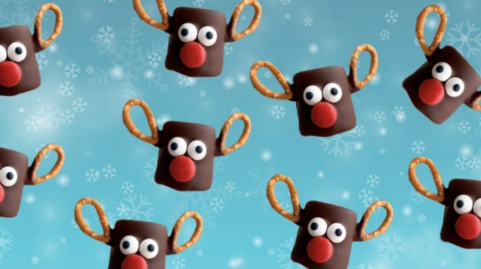 Rentier Marshmallow Pops | Fitwaffle Weihnachts-Rezept