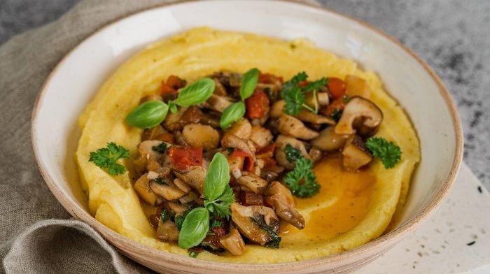 Polenta mit Pilzen und Tomaten | Meal Prep