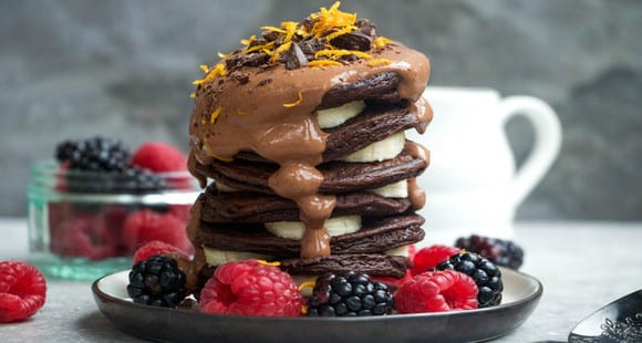 Chocolate Orange Protein Pancakes | The Ultimate Pancake Day Feast