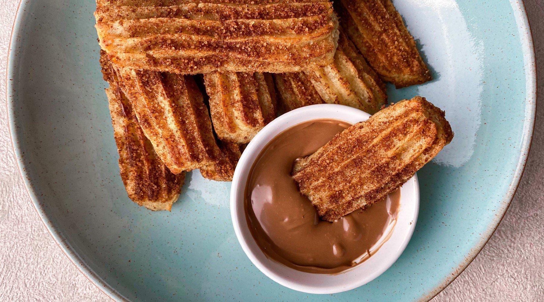 Healthy Baked Churros With Protein Spread