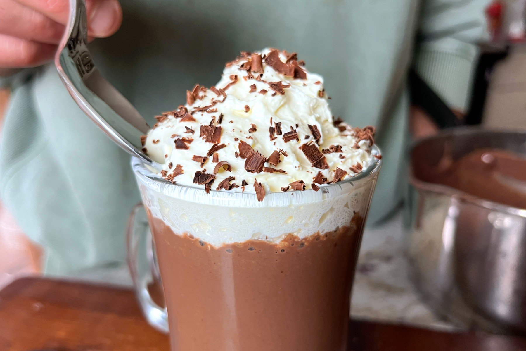 Receta de chocolate caliente proteico