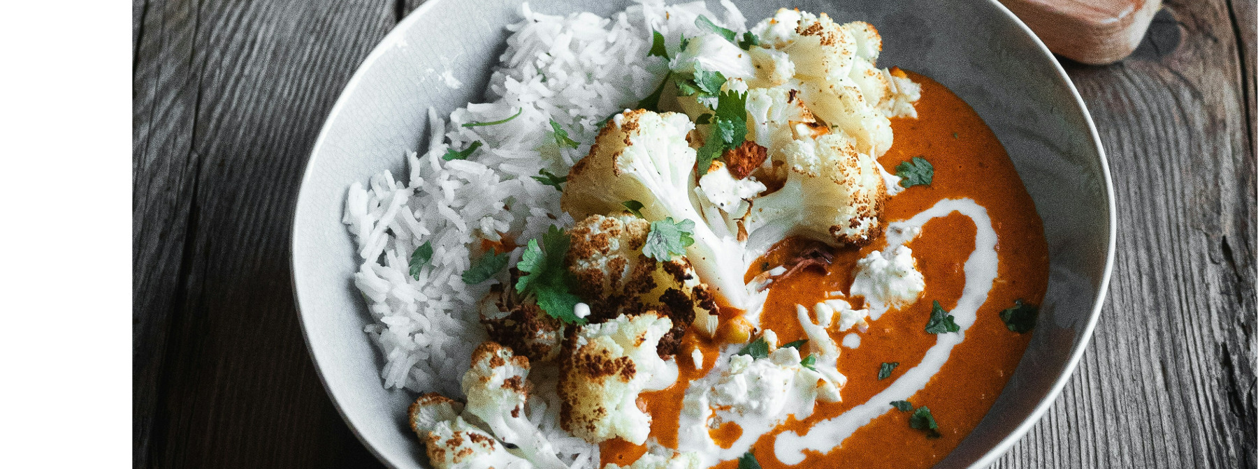 Coliflor tikka masala vegano en 15 minutos