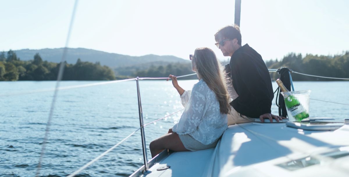 Low Wood Bay - Two people sailing