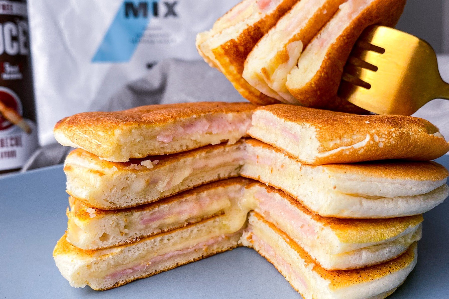 Ham & Cheese Stuffed Pancakes Recipe | Would You Try This Toastie Pancake?  | MYPROTEIN™