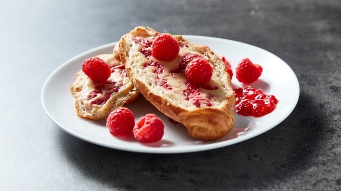 Raspberry Cheesecake-Filled Croissants | High-Protein Breakfast