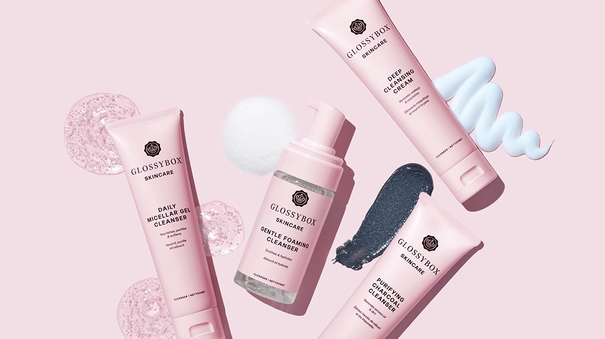 The GLOSSYBOX Skincare Range Includes 4 Cleansers