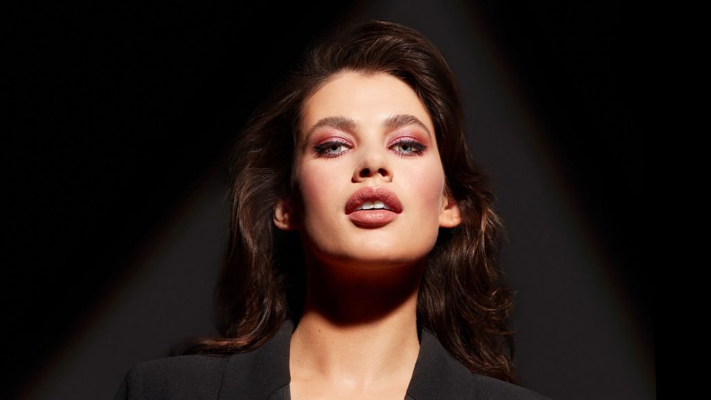 Model wearing Illamasqua bestselling makeup
